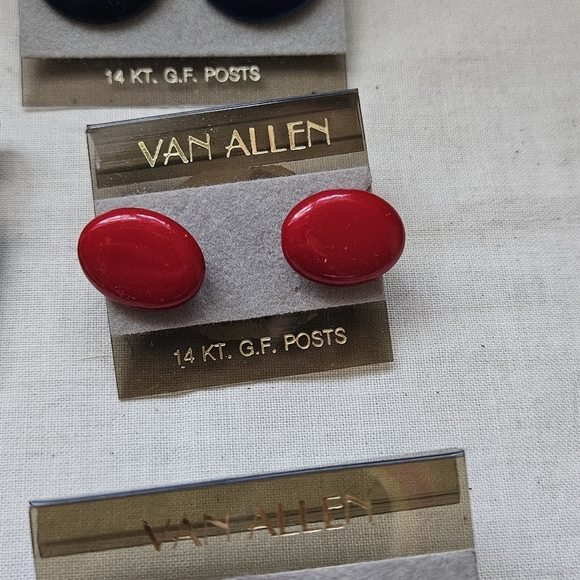 Set of 6 vintage Van Allen earrings 80s 90s - Picture 6 of 8